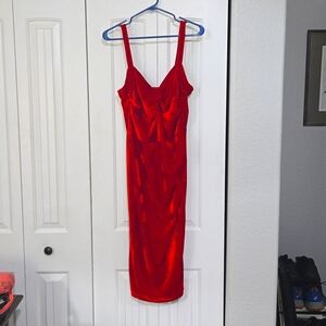 Red velvet Tatyana dress, size L